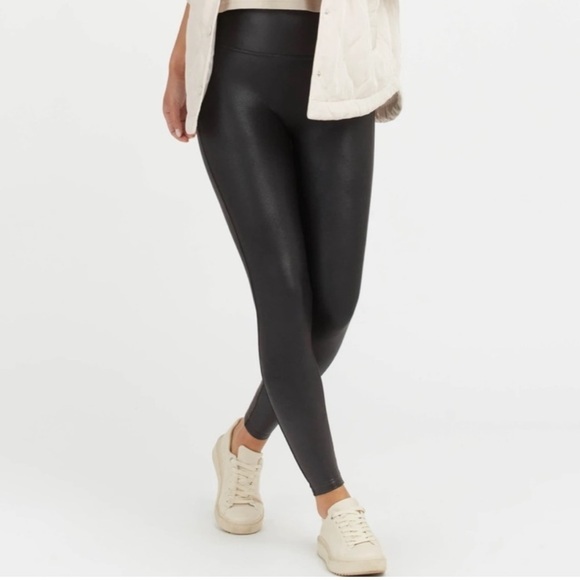 Spanx Faux Leather Leggings Size Small - Picture 1 of 8